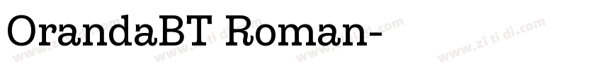 OrandaBT Roman字体转换